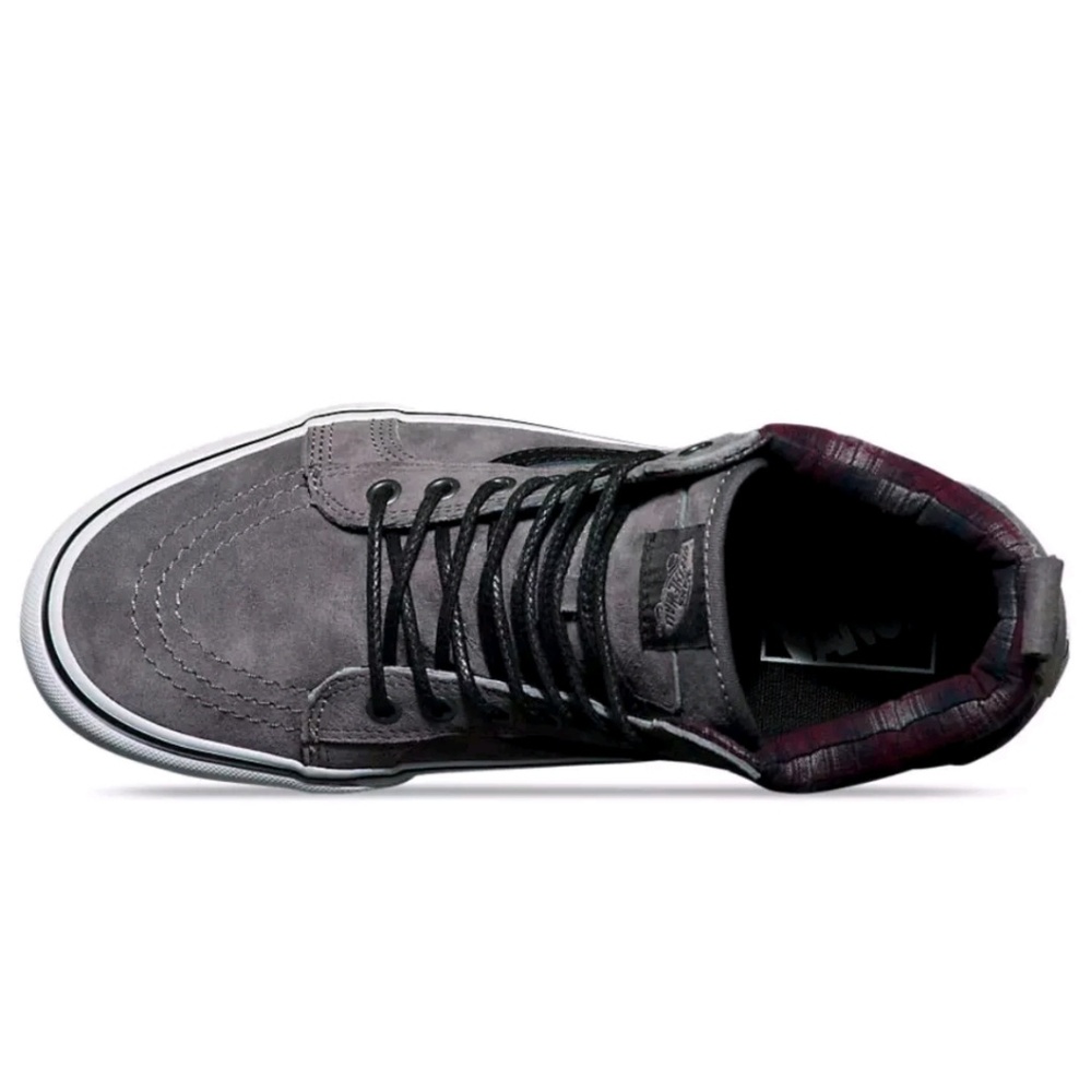 ❗SOLD❗Vans SK8-HI MTE in Pewter Gray w/ Plaid Trim - Picture 2 of 8